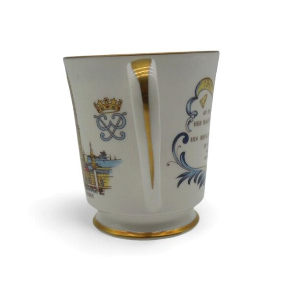 ROYAL COMMEMORATIVE Mug Queen Elizabeth II And Prince Philip 1947-1972 Vintage - Picture 3 of 10